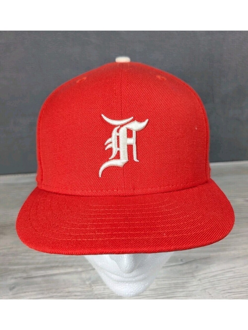 Essentials Fear Of God Men 7 5/8 Orange New Era 59Fifty Wool Fitted Baseball Cap